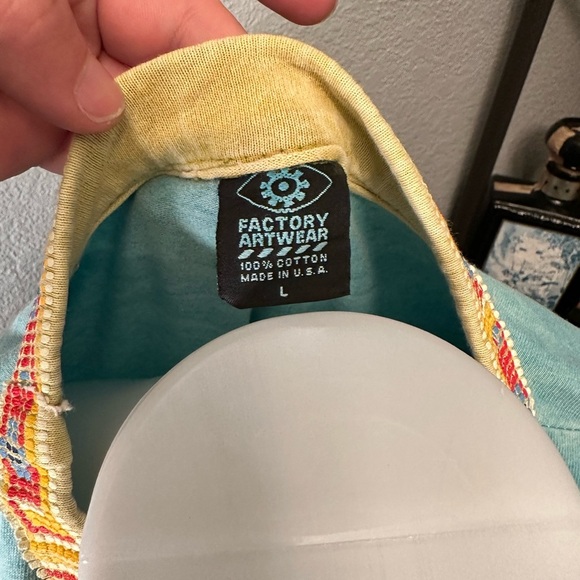 Vintage Factory Artwear Aztec Southwest T-Shirt Men's Large L 90s Made in USA - Picture 5 of 5